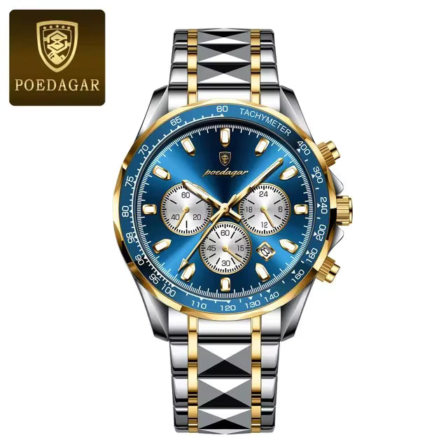 POEDAGAR Luxury Men’s Quartz Wristwatch